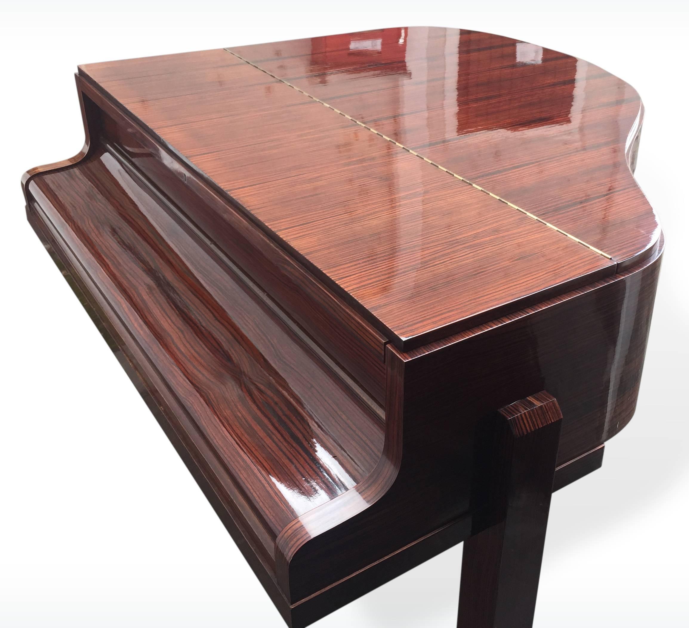 Mid-century-modern / Modernist  Grand Piano Pleyel Macassar Ebony Citruswood For Sale 1