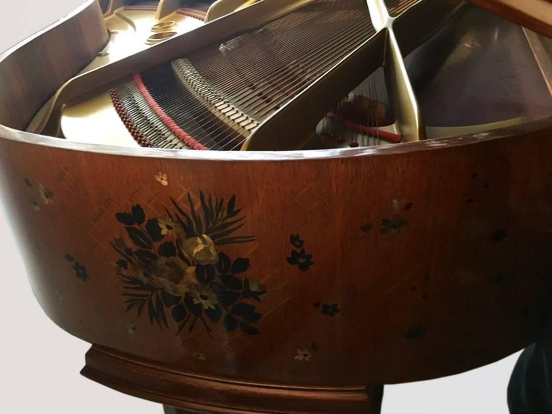 Mother-of-Pearl Mid-Century Modern Grand Piano by Gaveau Paris Designed by Jules Émile Leleu For Sale