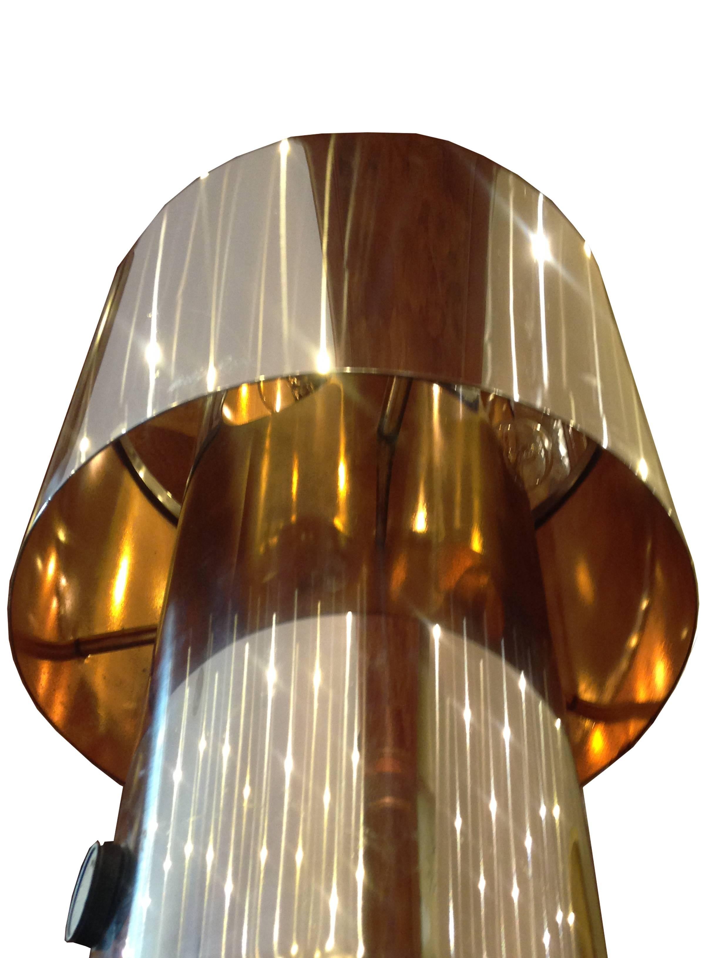 Copper Willy Rizzo Love Table Lamps by, Italy, 1969 For Sale