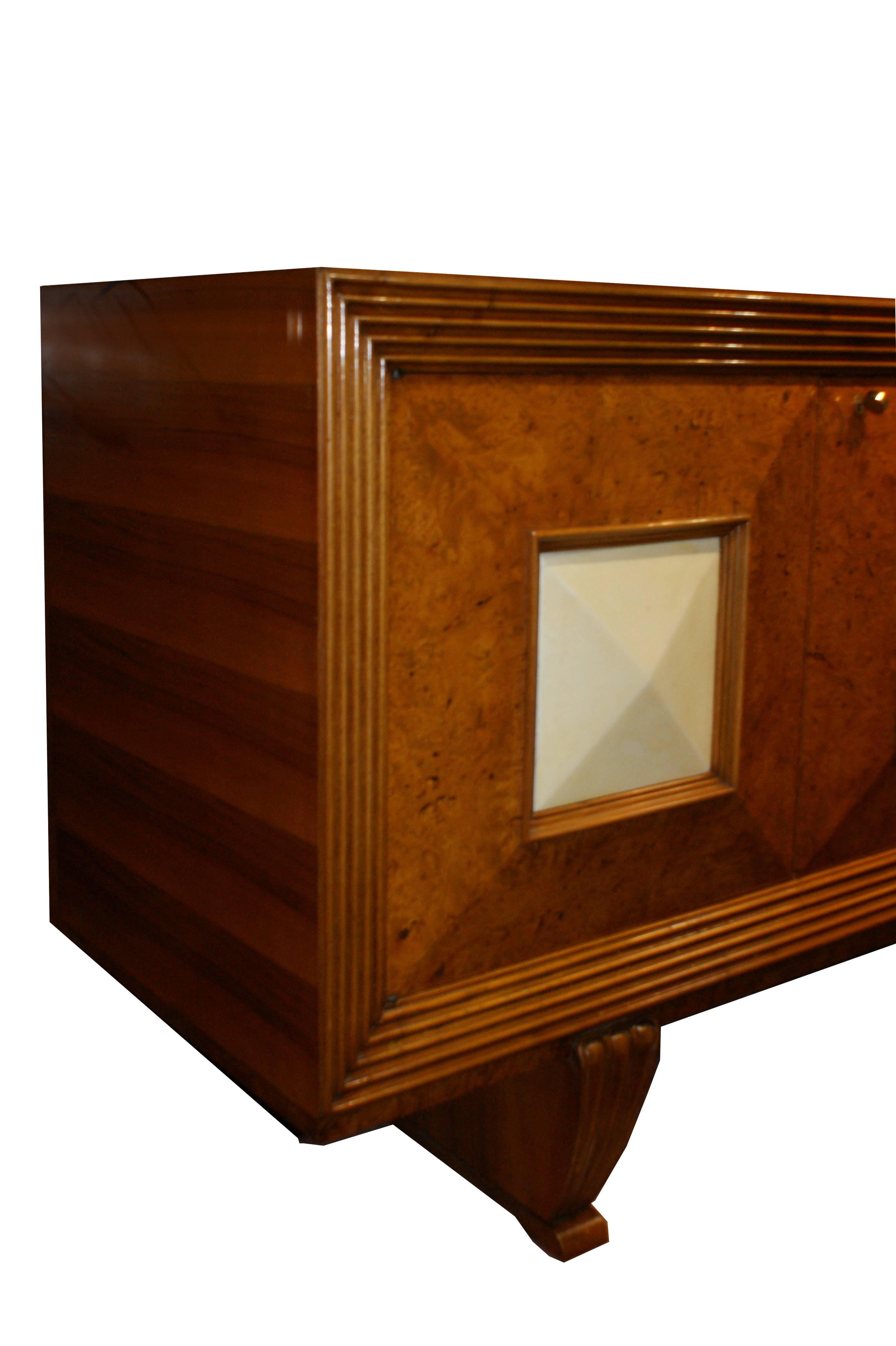 Art Deco 1930s Sideboard in Briar-Root and Parchment by Pierluigi Colli