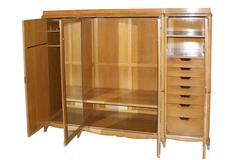 Andrè Arbus, 1940s Wardrobe in Cherrywood and Eggshell, France