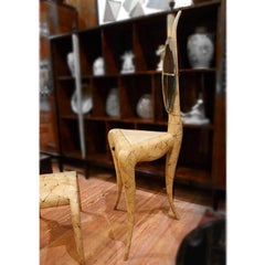 France Toilette with Desk and Seat, in Eggshell and Galuchat; 1940