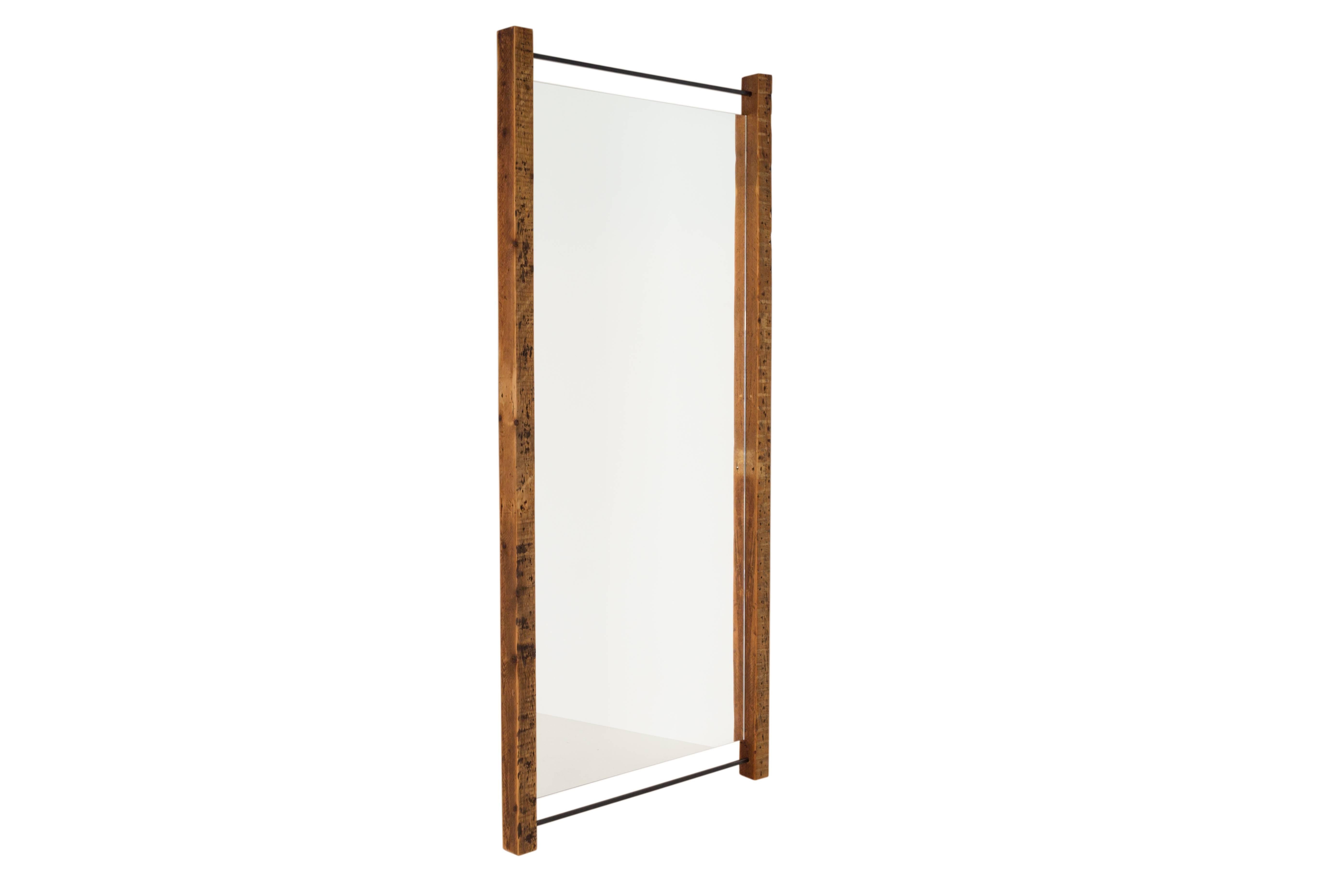 American Water Tower Mirror Featuring 200 Year Old Reclaimed Wood