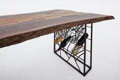 Raw Craft Table and Wine Rack One of a Kind, Handcrafted with Anthony Bourdain