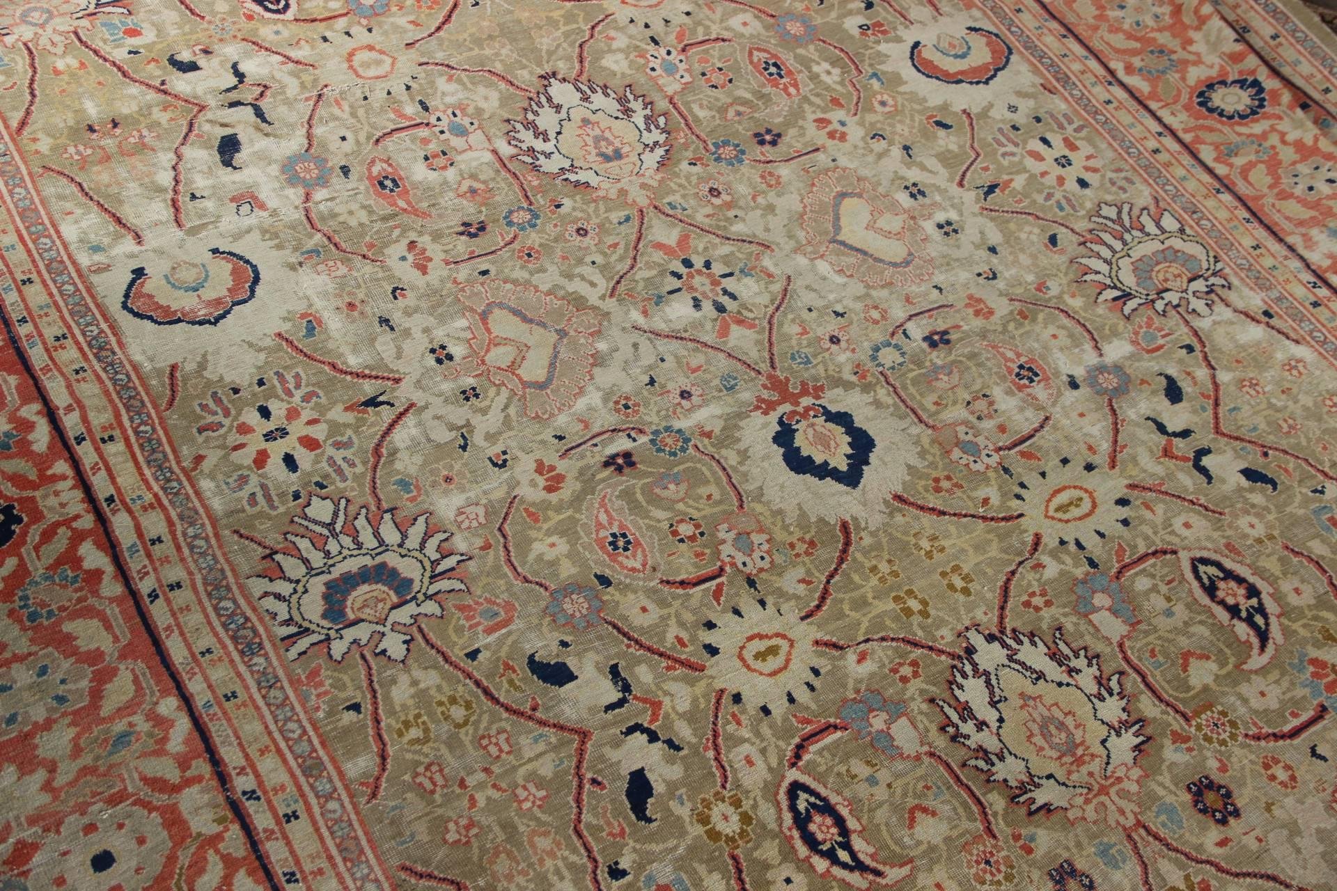 Persian Ziegler Carpet, Late 19th Century For Sale