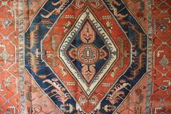 Antique 19th Century Dragon Serapi Carpet