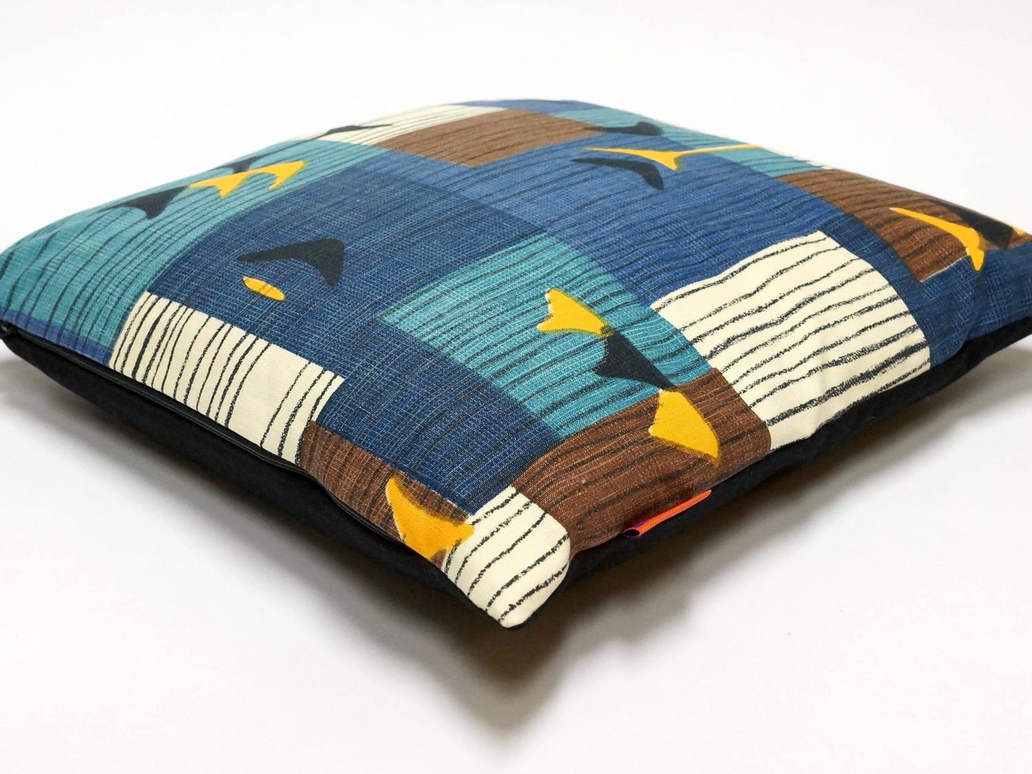 Blue MidCentury Modern Accent Pillows by EllaOsix For Sale at 1stdibs