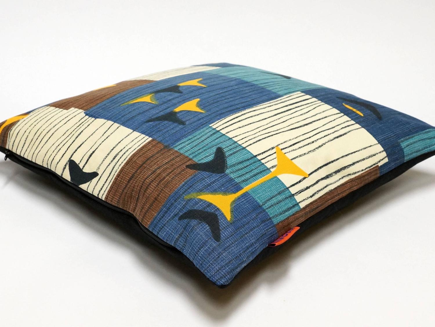 Blue MidCentury Modern Accent Pillows by EllaOsix For Sale at 1stdibs