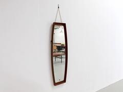 Large Italian Teak Dressing Mirror, 1960s