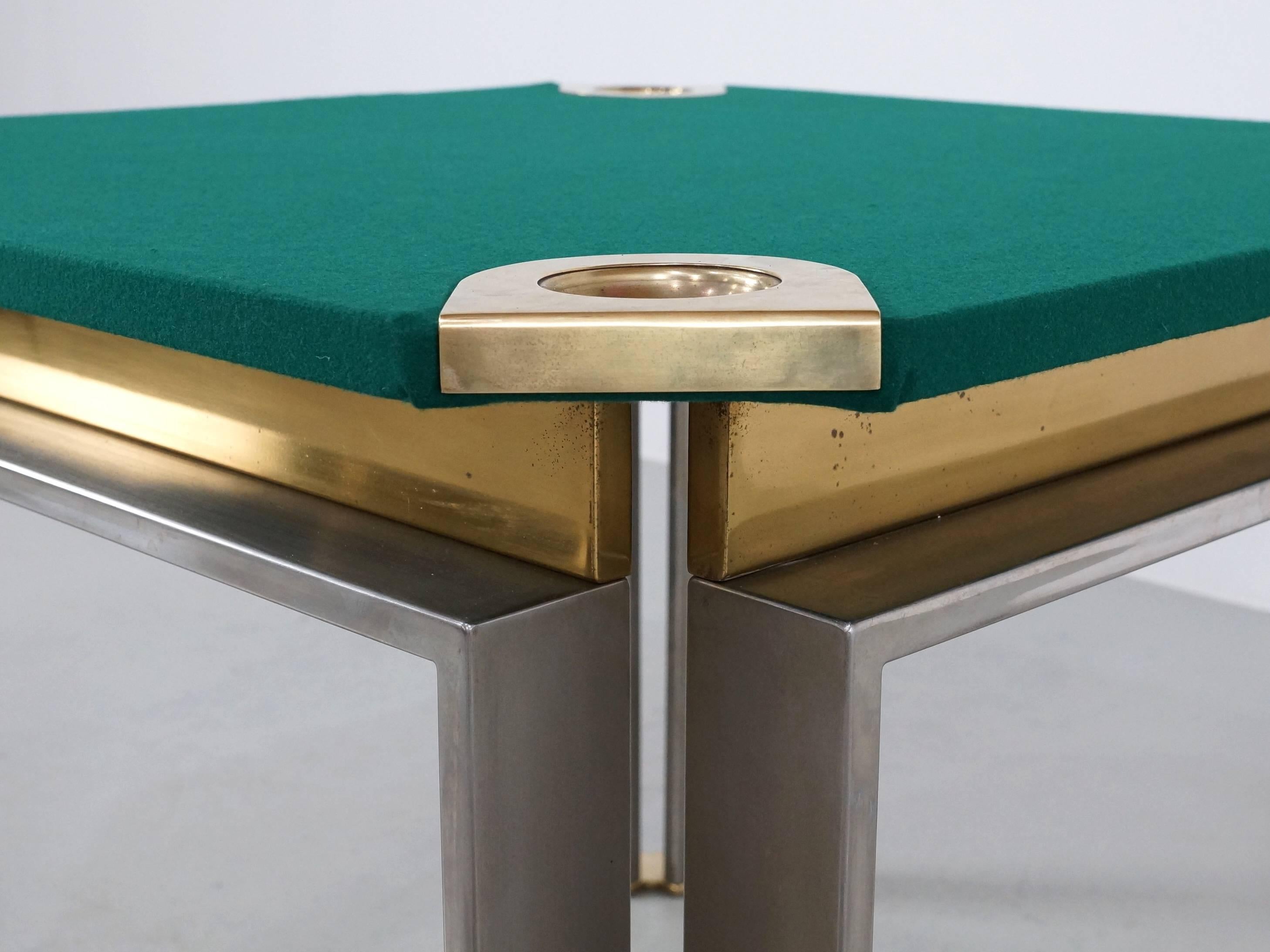 Game Table by Romeo Rega in Brass and Stainless Steel 1