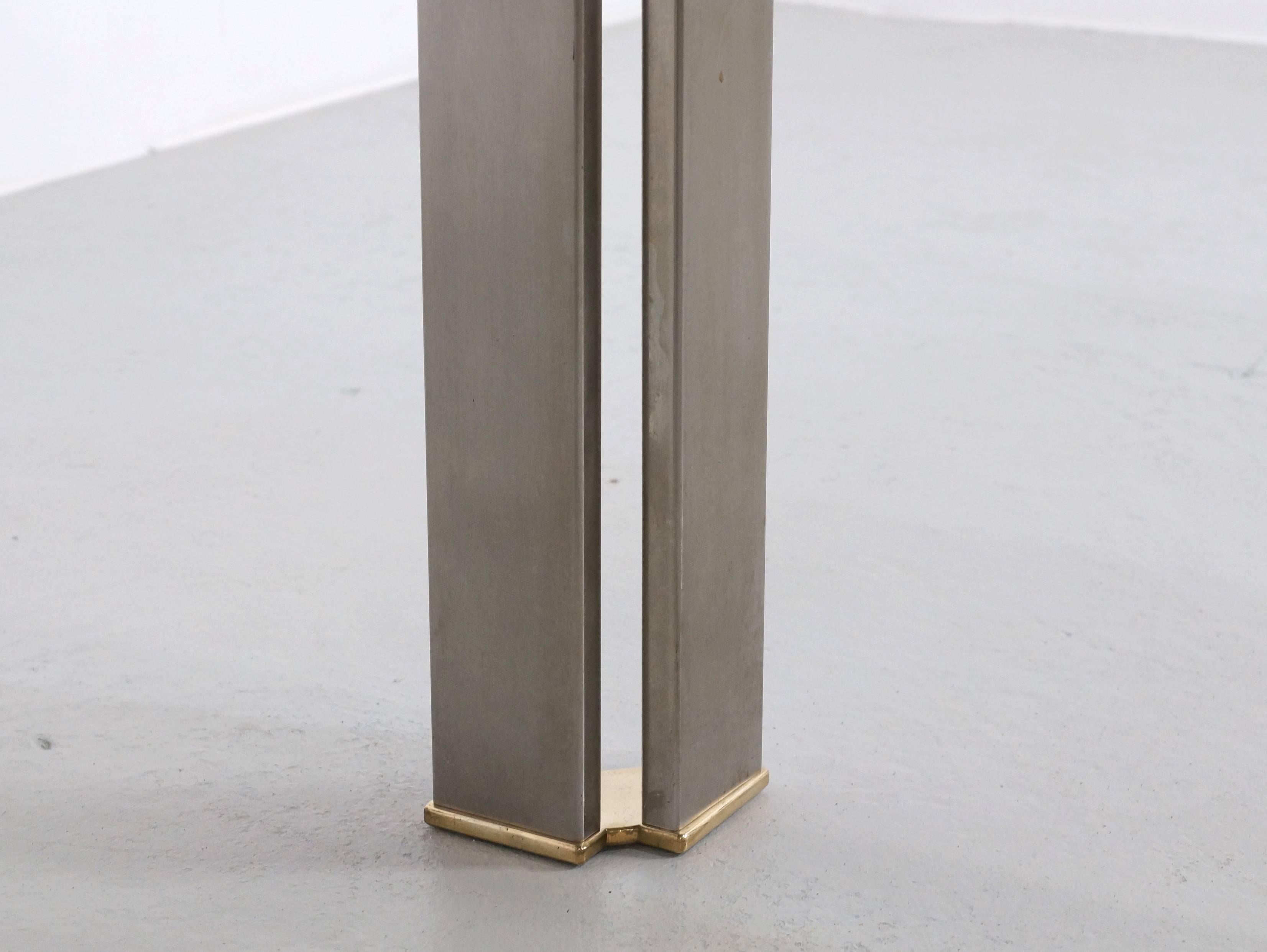 Game Table by Romeo Rega in Brass and Stainless Steel 3