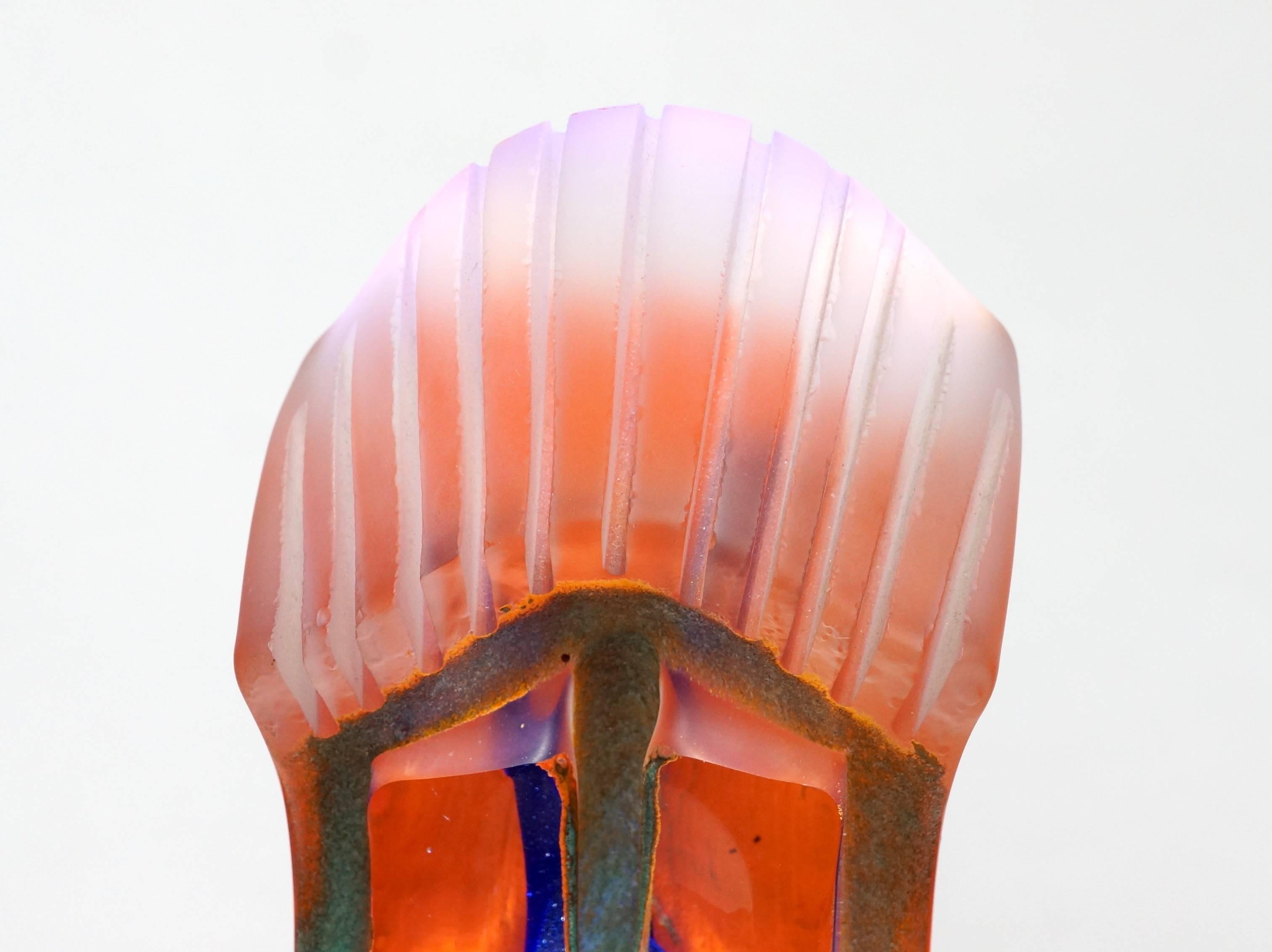 Post-Modern Swedish Art Glass and Light Sculpture by Kjell Engman for Kosta Boda For Sale