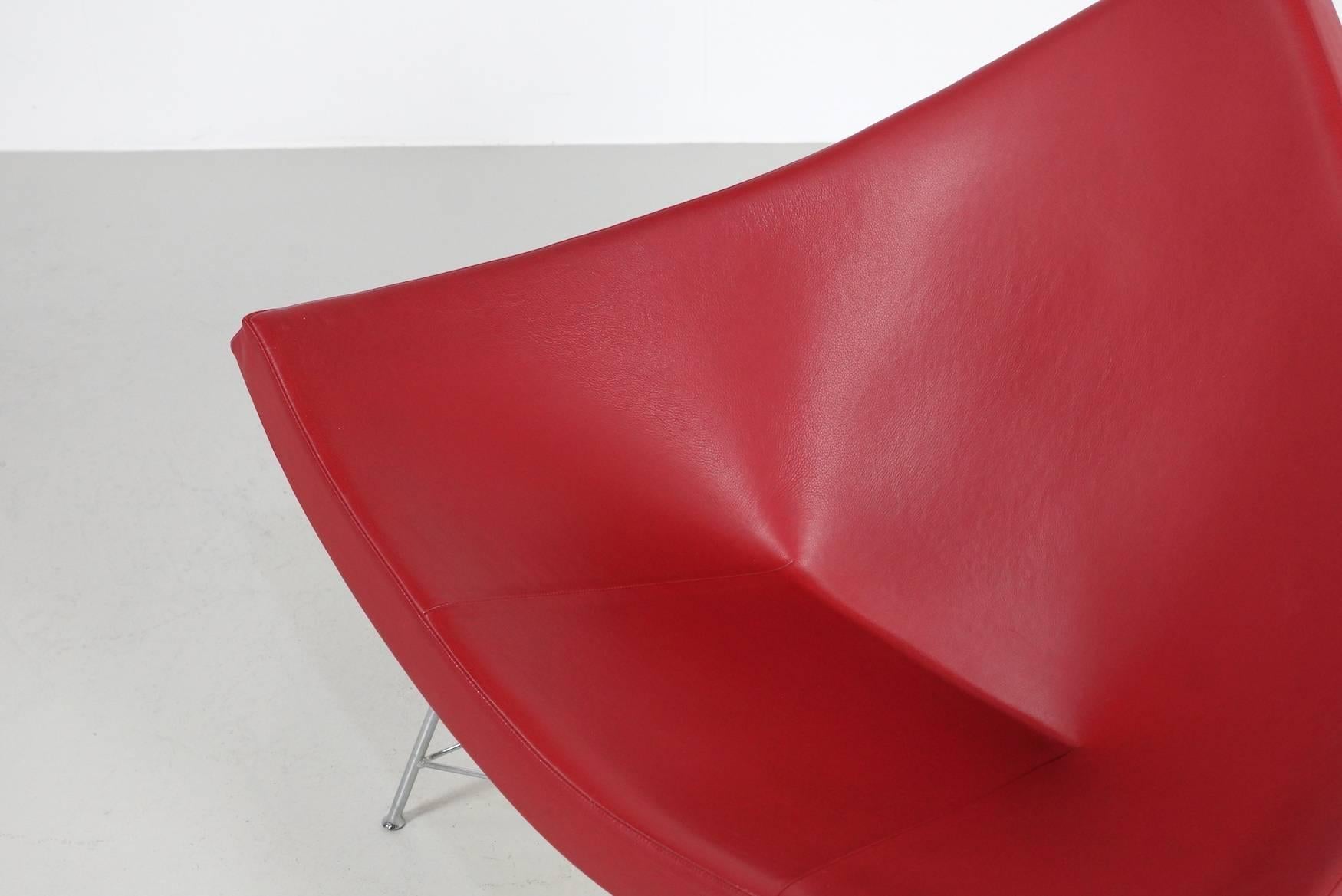 Oxblood Red Leather Coconut Chair by George Nelson for Vitra 2