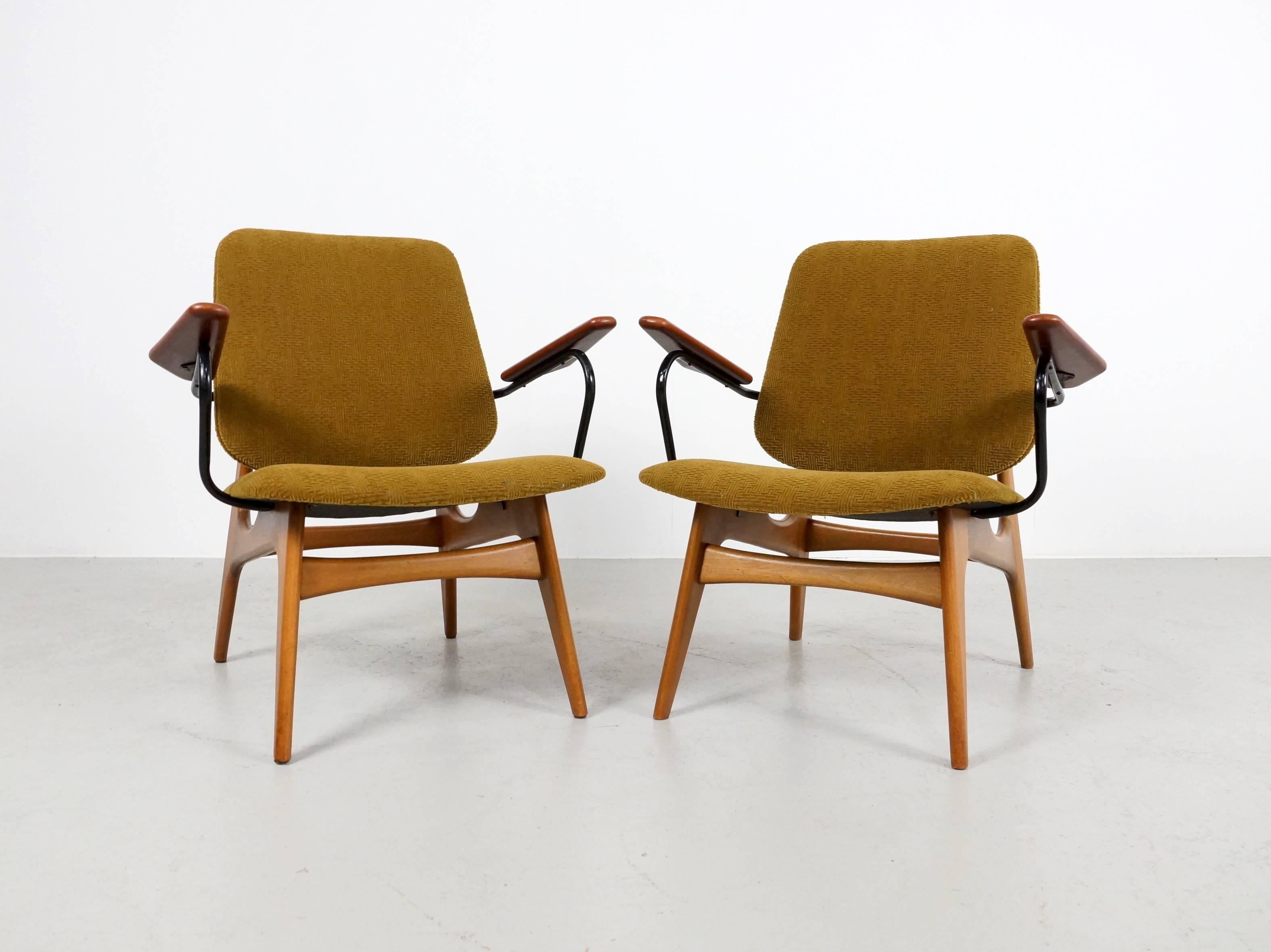 1960s Dutch Modernist Easy Chairs, Set of Two In Good Condition In 's Heer Arendskerke, NL