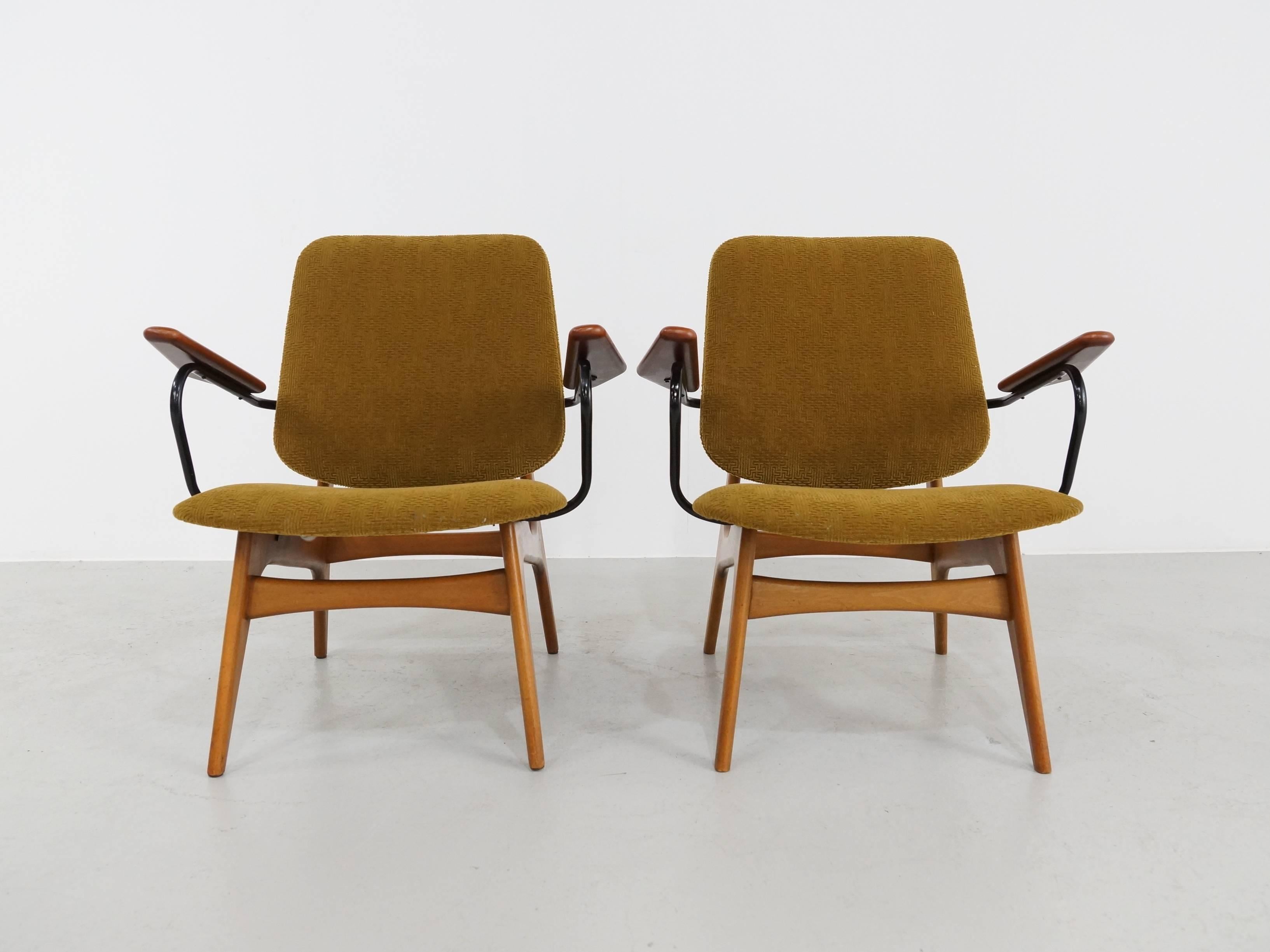 1960s Dutch Modernist Easy Chairs, Set of Two 4