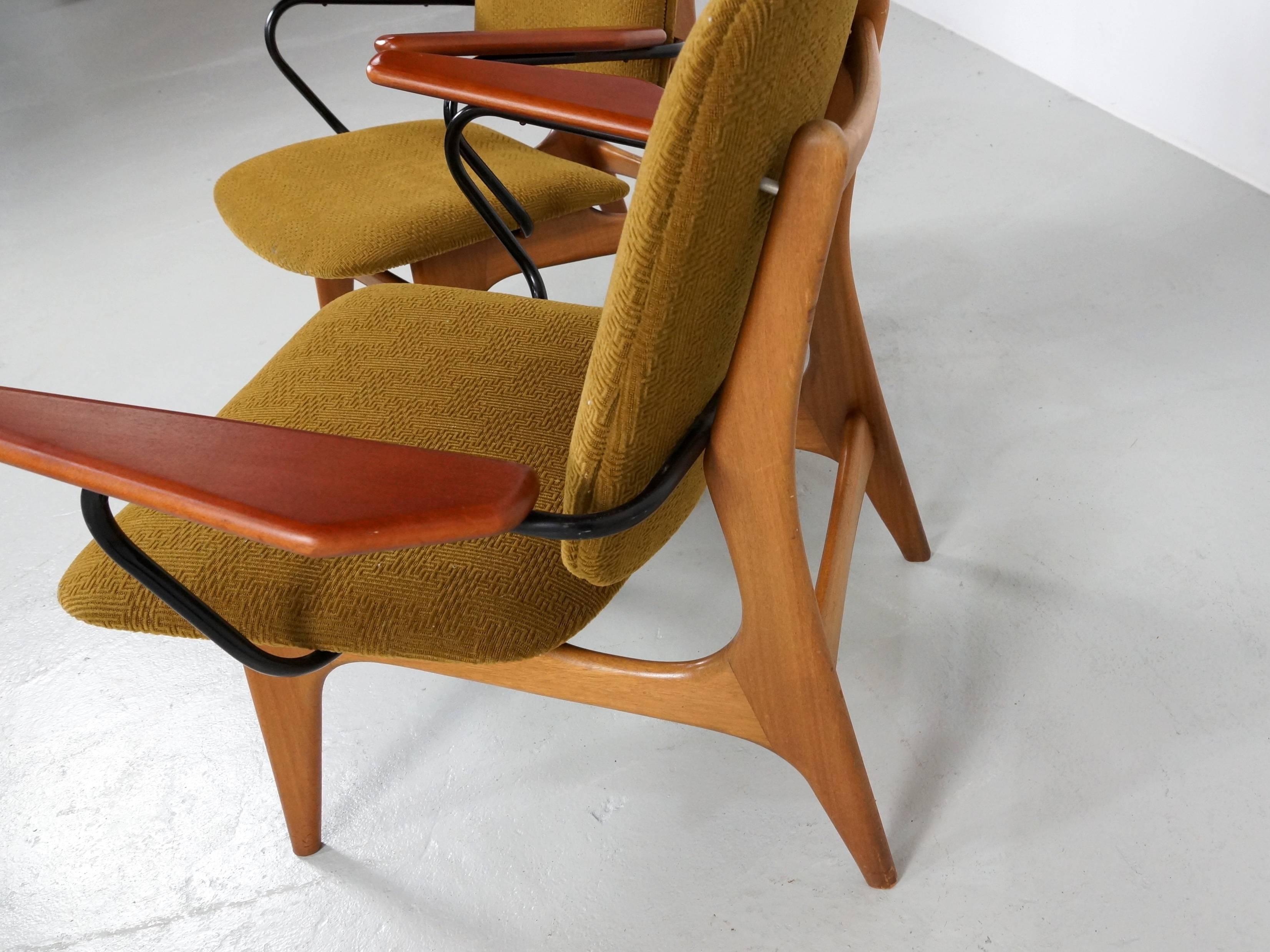 1960s Dutch Modernist Easy Chairs, Set of Two 1