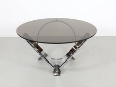 Round Chrome Coffee Table By Knut Hesterberg 1970
