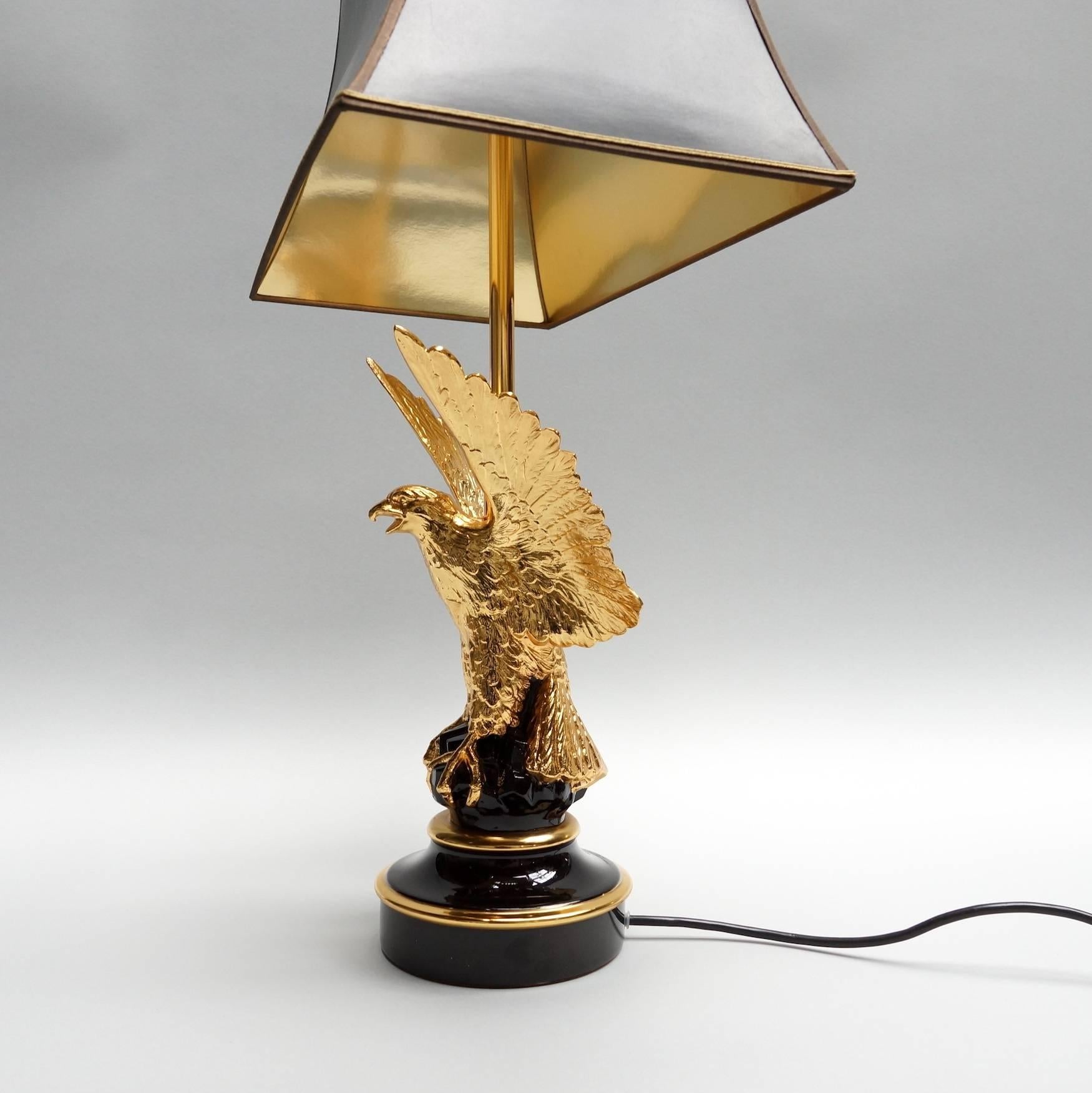 Eagle Table Lamp 1970s in the style of Maison Charles. For Sale 1