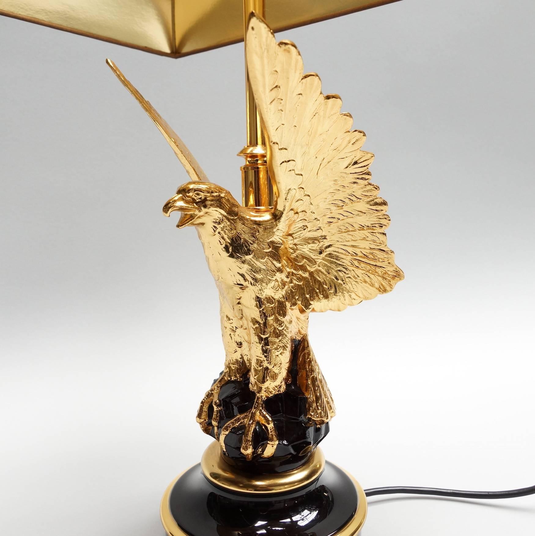 Late 20th Century Eagle Table Lamp 1970s in the style of Maison Charles. For Sale