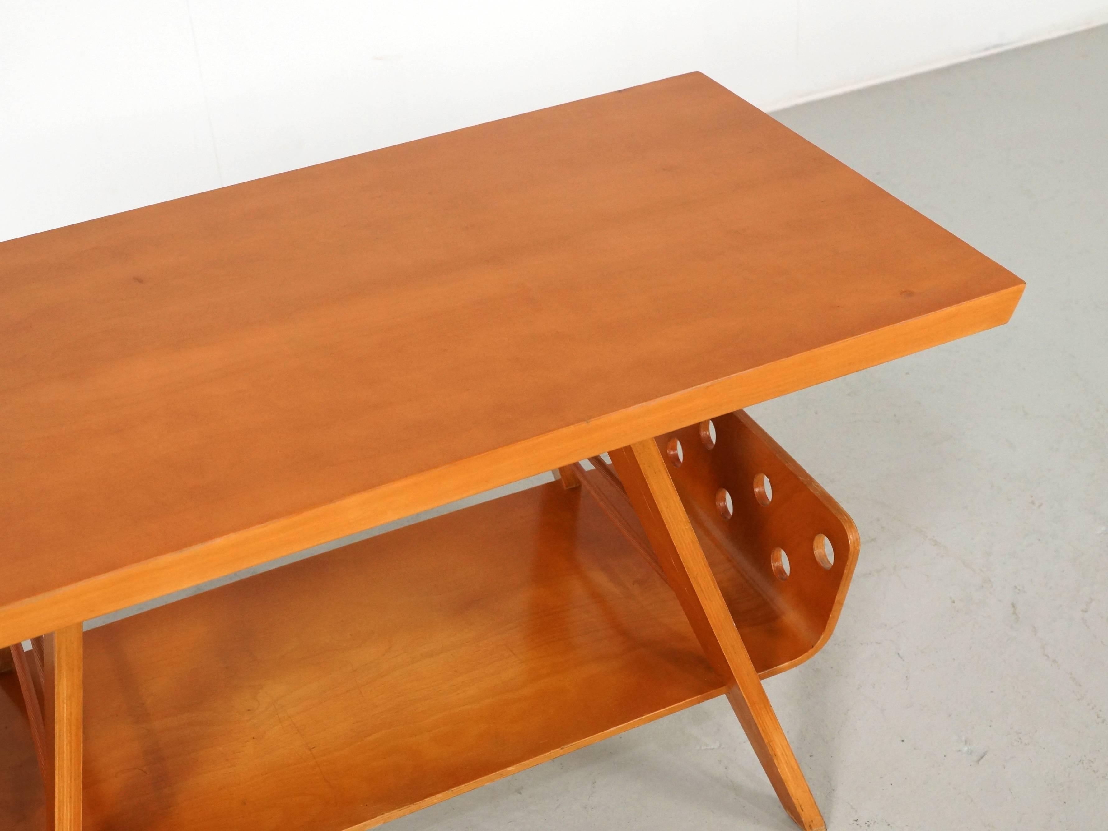 1950s Dutch Coffee Table by Cor Alons for Gouda Den Boer For Sale 2