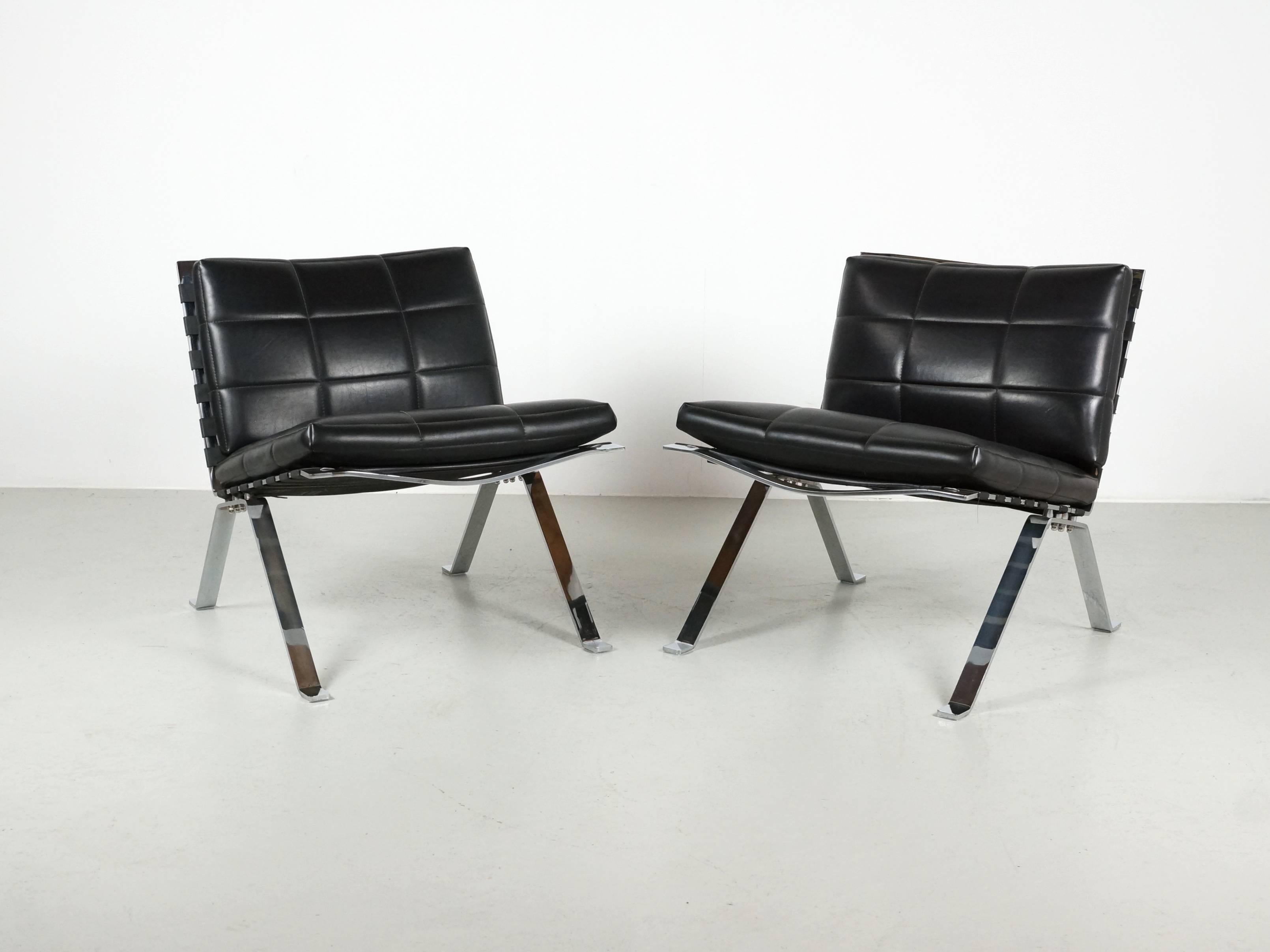 Faux Leather Girsberger Eurochair 1600 by Hans Eichenberger, 1960s For Sale