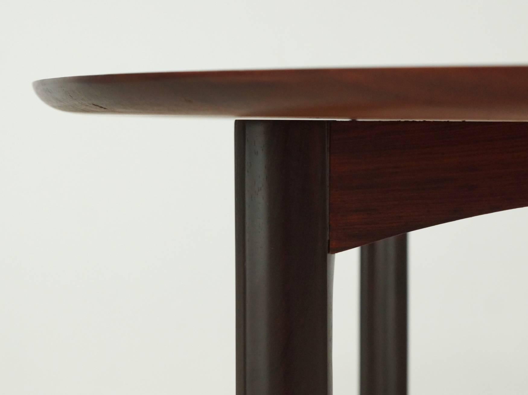 20th Century Round Mahogany Dining Table, Italy, 1960s For Sale