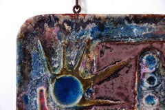 Mid-Century Ceramic Extra Large Wall Hanging Tile, 1970s, Belgium