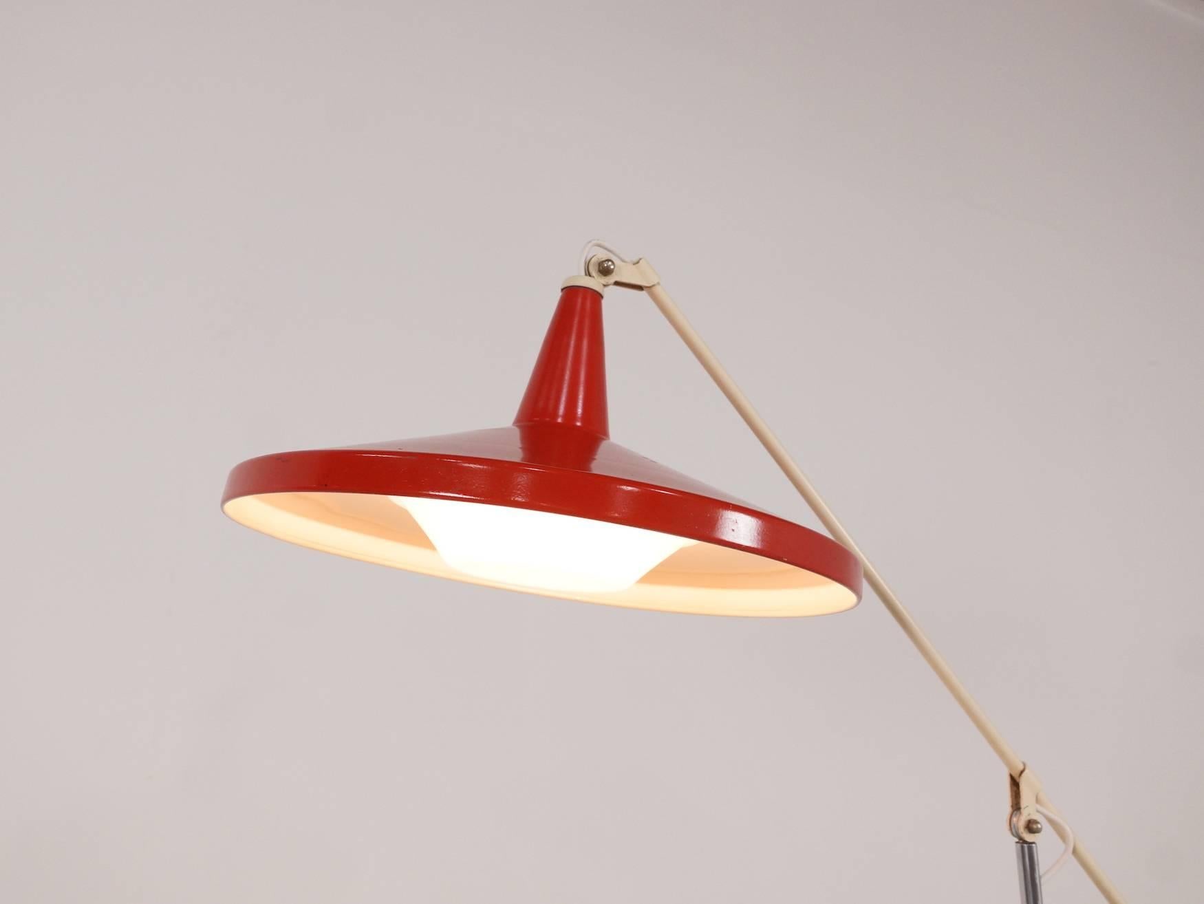 Dutch Panama Floor Lamp by Wim Rietveld for Gispen, 1950s