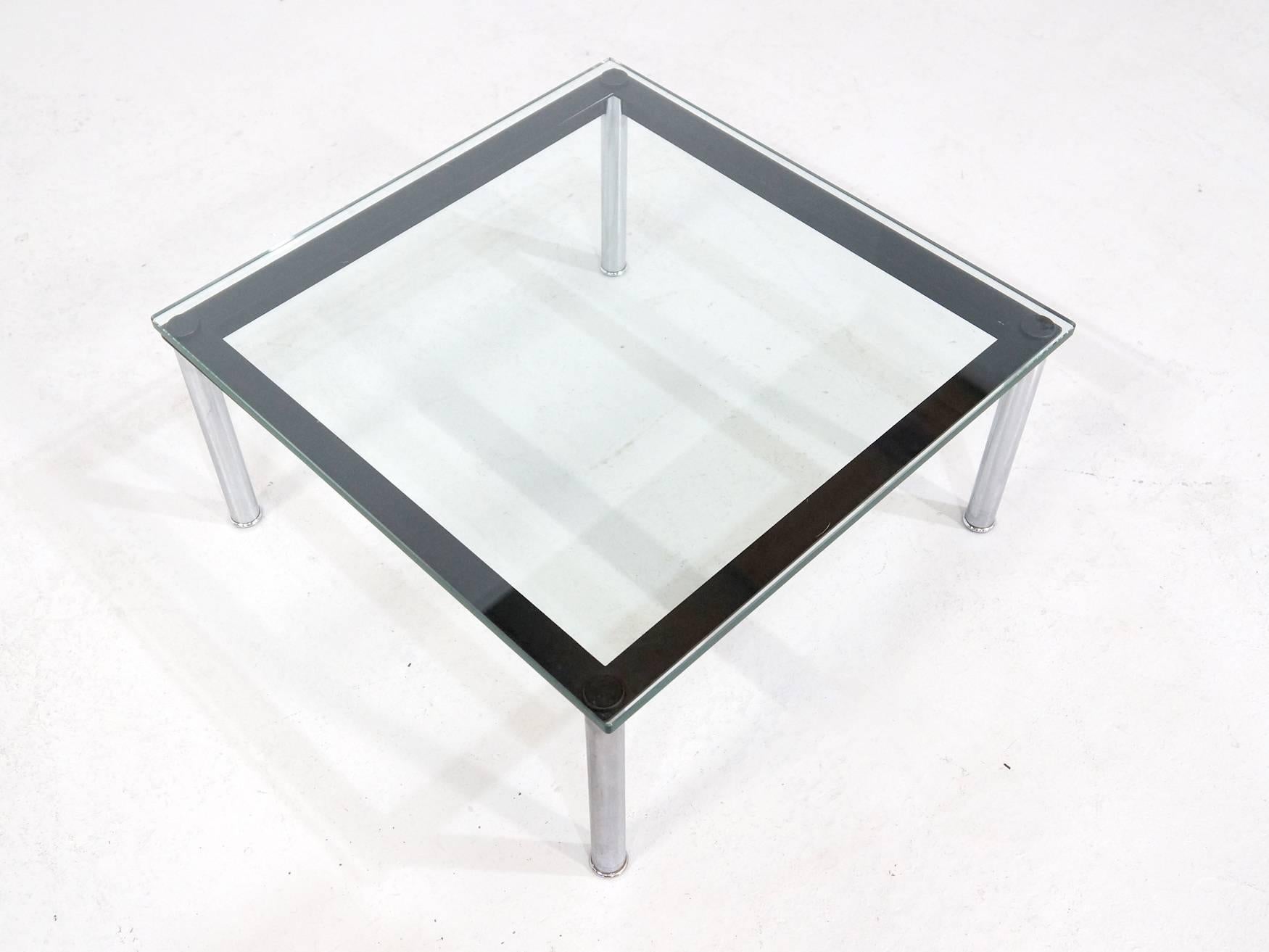 Bauhaus Le Corbusier Glass Table LC10 by Cassina