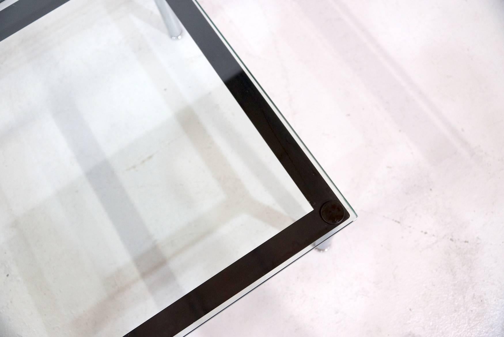 Le Corbusier Glass Table LC10 by Cassina In Good Condition In 's Heer Arendskerke, NL