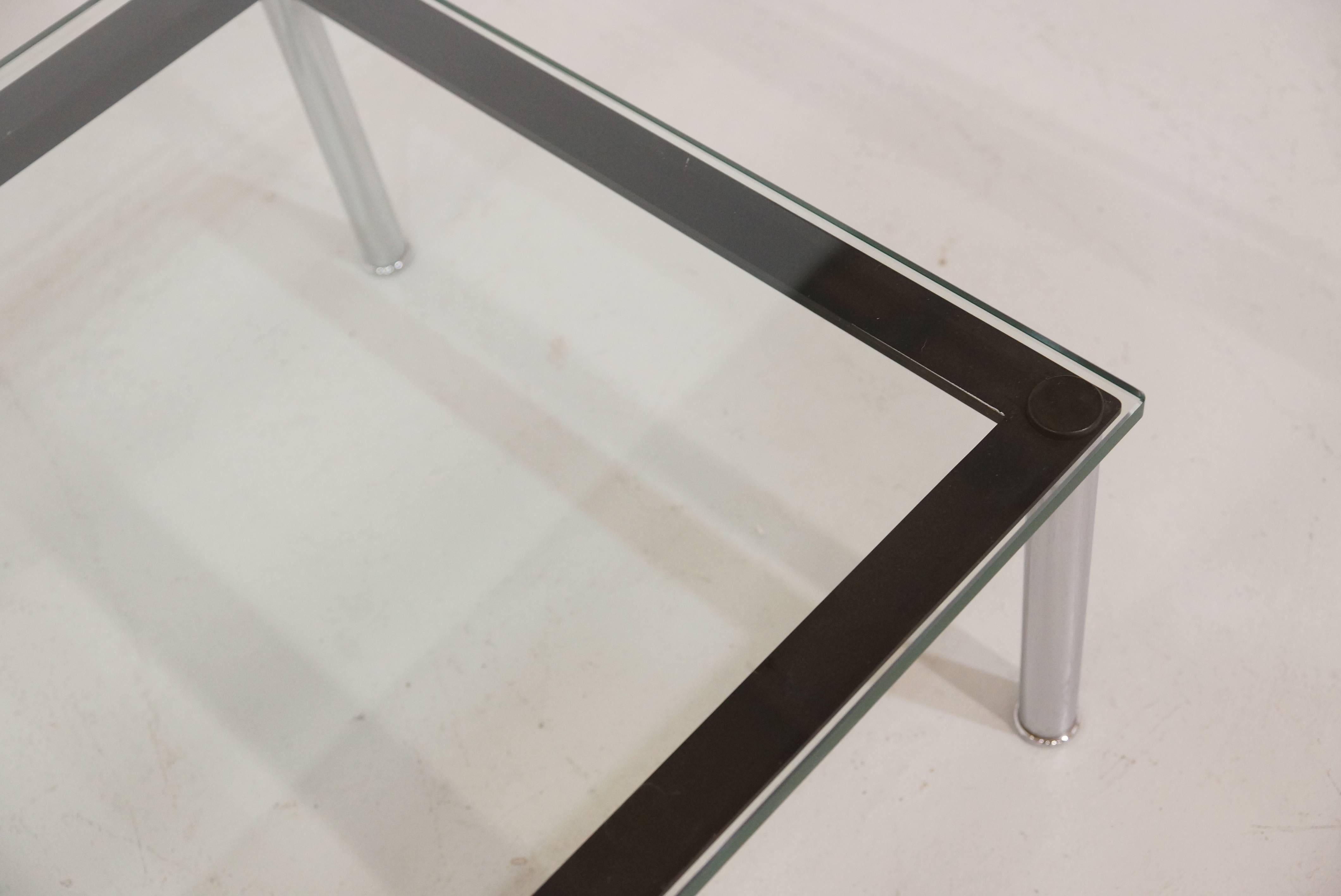Early 20th Century Le Corbusier Glass Table LC10 by Cassina