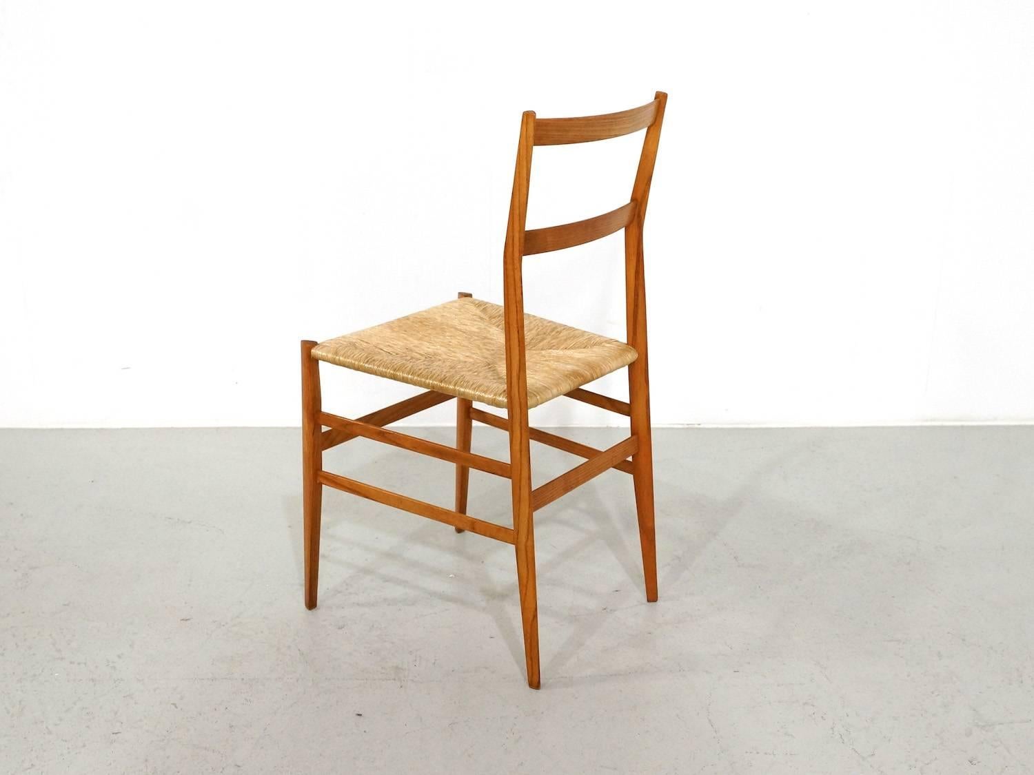 20th Century Gio Ponti Superleggera Dining Chairs 1950s by Figli Di Amedeo Cassina