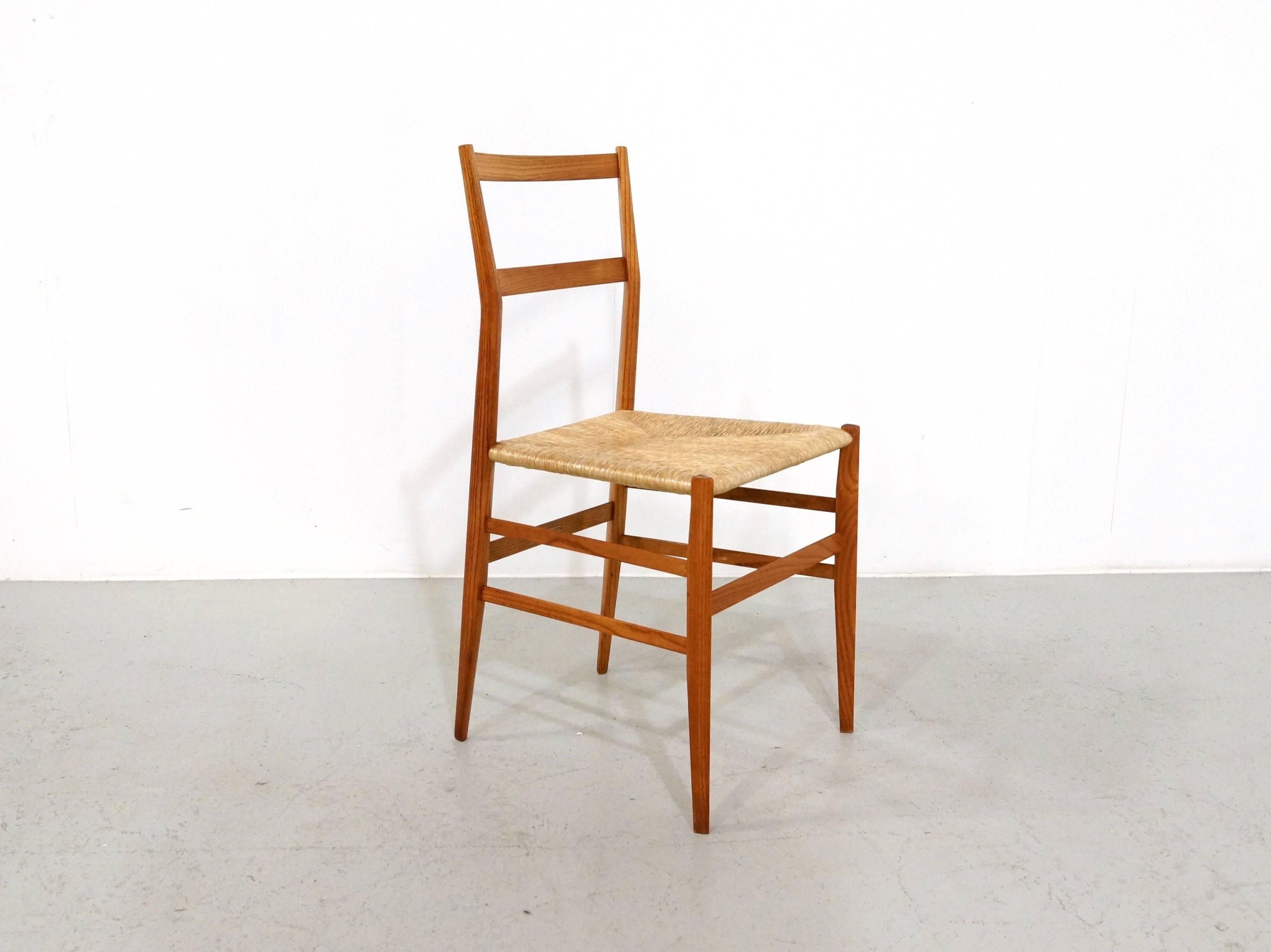 Mid-Century Modern Gio Ponti Superleggera Dining Chairs 1950s by Figli Di Amedeo Cassina