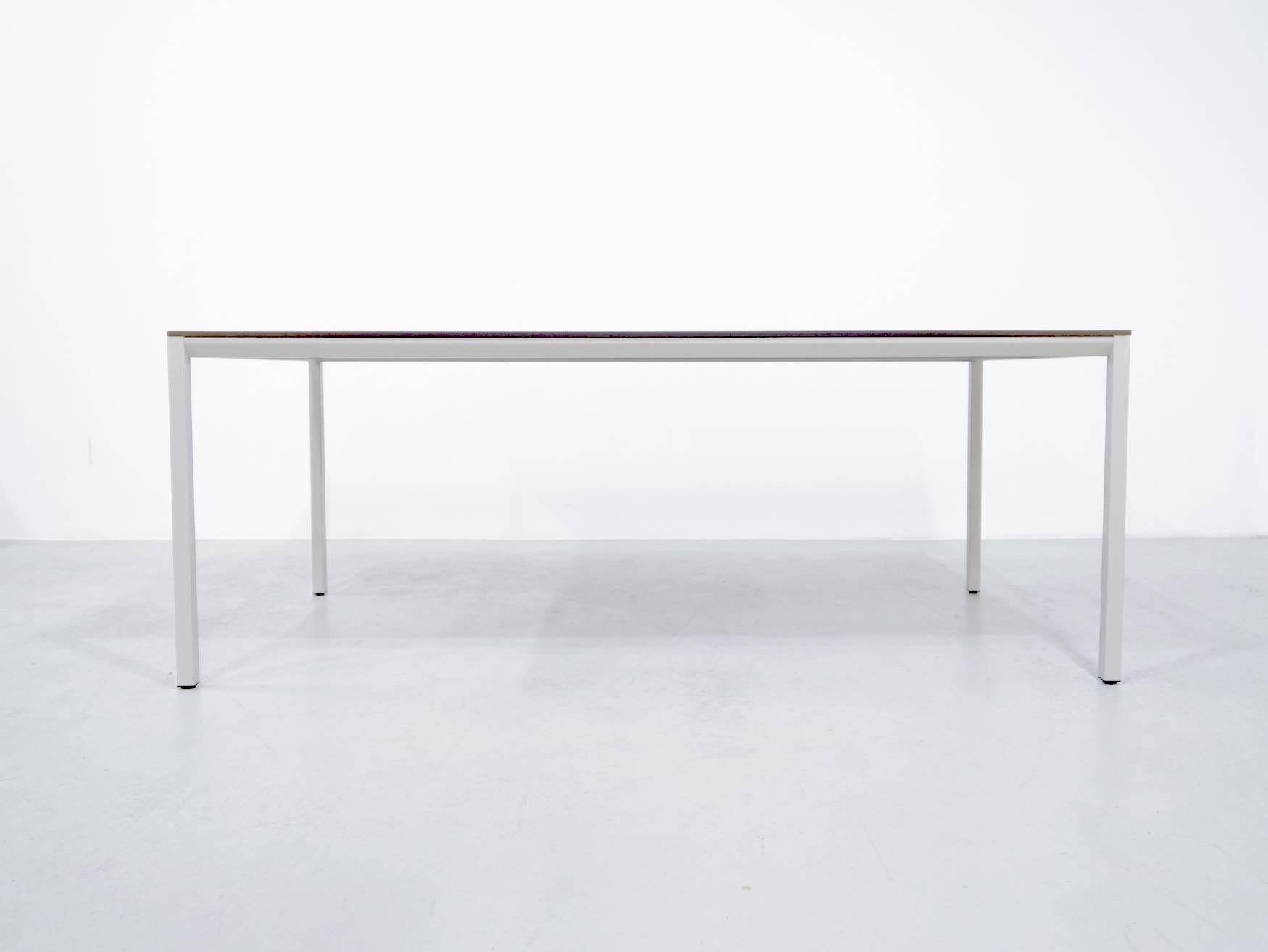 Mid-Century Modern Large Dining Table Designed by Friso Kramer, Model Facet For Sale