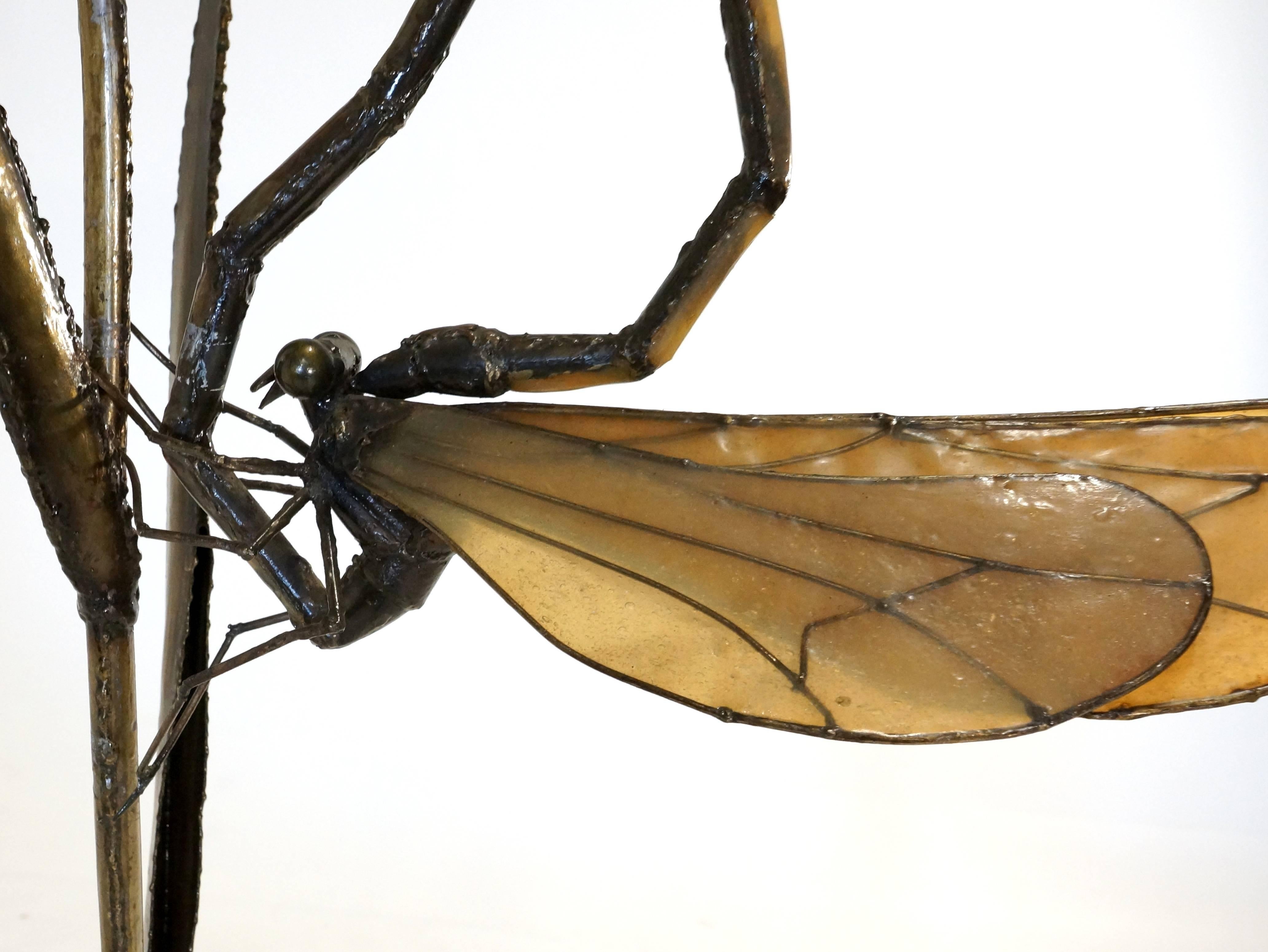 Belgian Dragonfly Sculpture in the Style of Curtis Jere For Sale