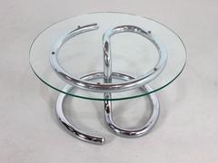 Paul Tuttle Anaconda Table in Glass and Chrome, 1970s