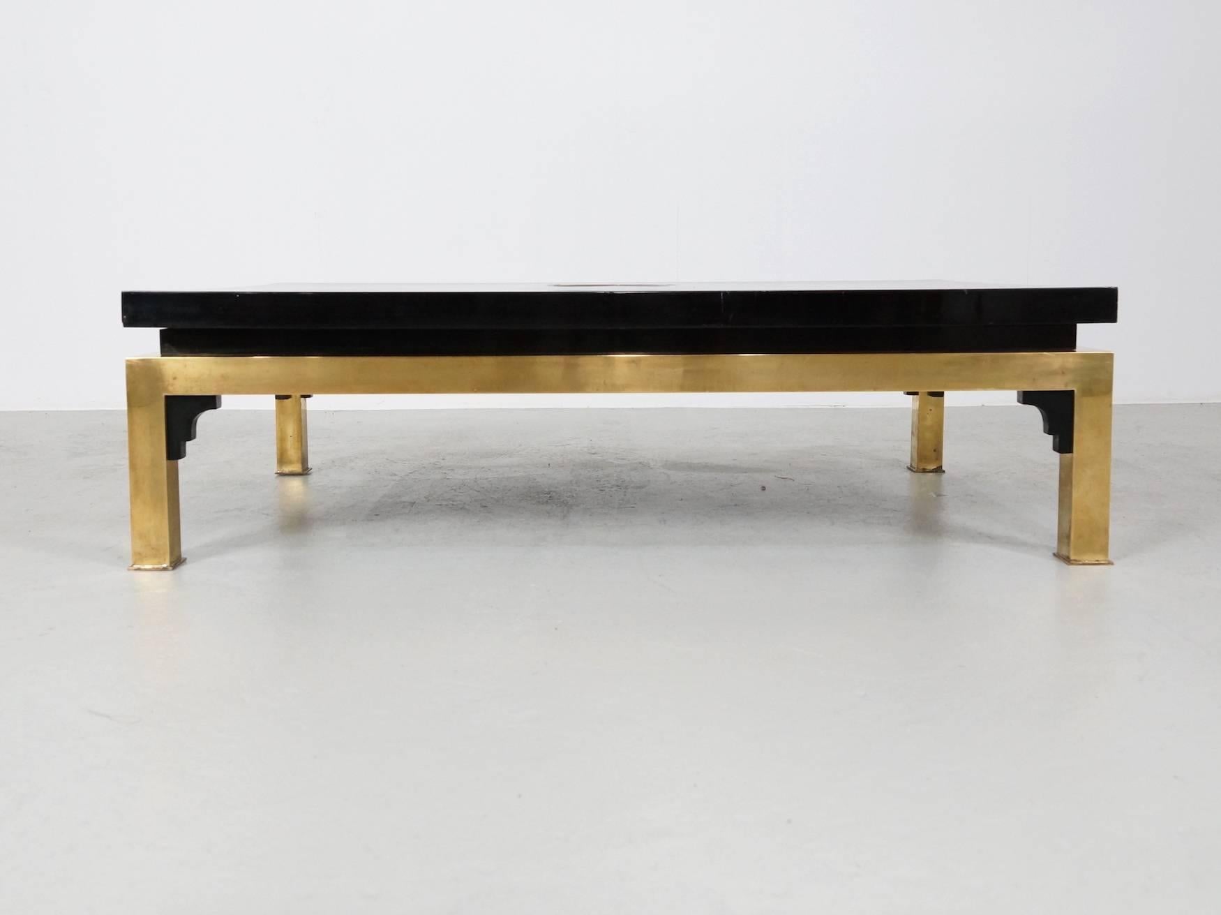 Black Italian Coffee Table with by Tomasso Barbi In Good Condition In 's Heer Arendskerke, NL