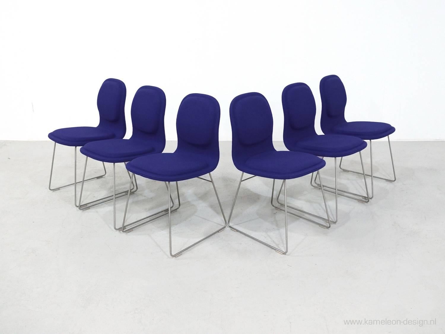 Jasper Morrison High Pad Chairs for Cappellini, Set of Six For Sale 2