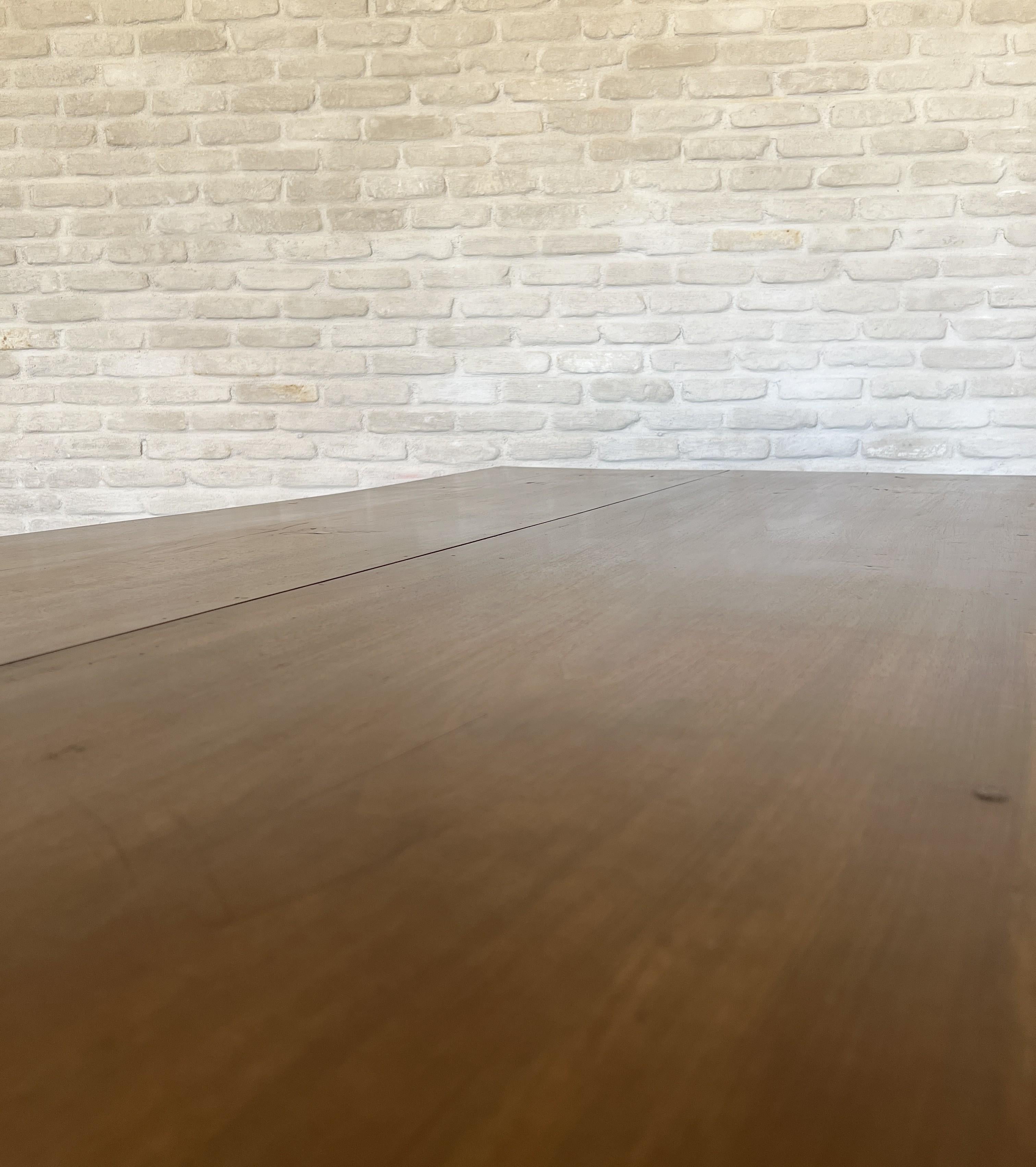 Italian 18th century 2 plank top Walnut Refectory Farm Table For Sale 3