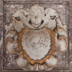 17th Century Monumental Chimneypiece Royal Red and Carera Marble