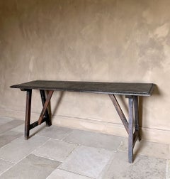 18th century walnut trestle mountain table