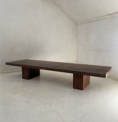 One slab coffeetable in reclaimed 19th century chestnut
