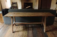19th Century Softwood Trestle Table