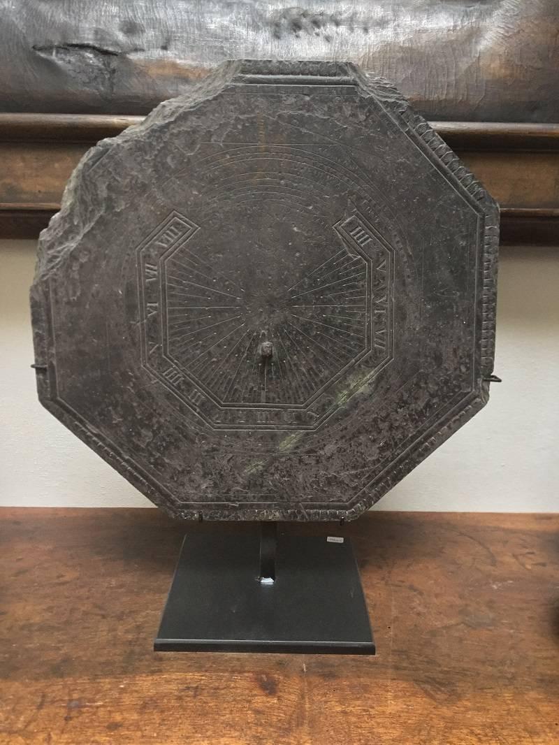 Neoclassical 18th Century Slate Stone Sundial