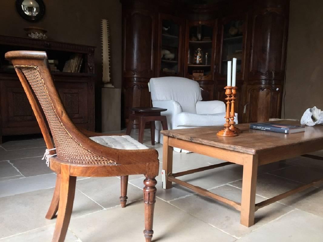 British Gondole Library Chair Mahogany, 19th Century UK