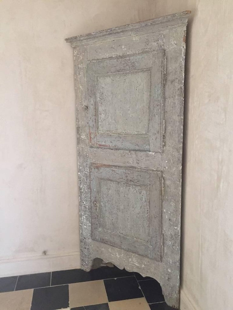 French Corner Cupboard Original Paint, 18th Century at 1stdibs