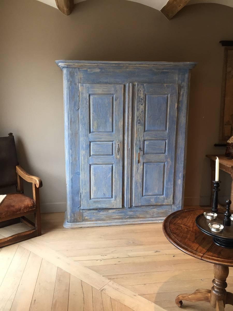 Neoclassical 18th Century Painted Cupboard