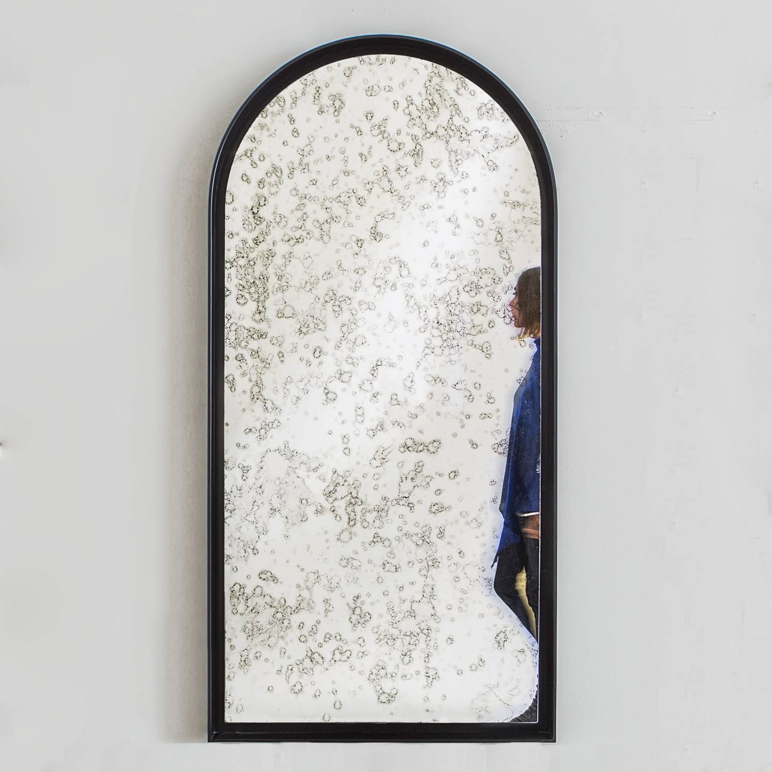 The mirrors are inspired to the architectonical shape of the Classic Venetian window. The idea is to create a window that reflects the scenario of your own room, which makes an illusion and a poetic opening in the space,
with Panorami mirror Zaven