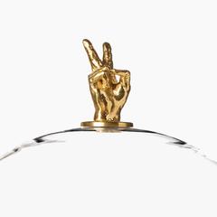 Titled, Top Victory Glass and Brass Dome