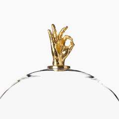 Titled, Top Ok Glass and Brass Dome